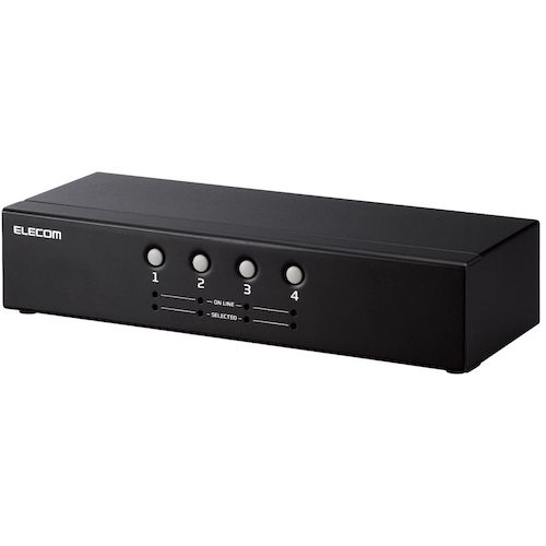 エレコム（ELECOM） マイコンうつり変わり器（ＫＶＭ） ＶＧＡ相応う ４台うつり変わり 【品番：KVM-NVXSN4】