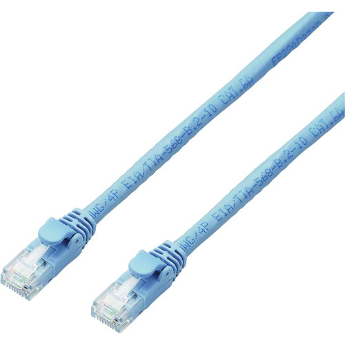 エレコム(ELECOM) LANケーブル CAT6A対応 RoHS ツメ折れ防止カバー 100m 単線 ブルー 【品番:LD-GPAT/BU100RS】|住設プロ 店