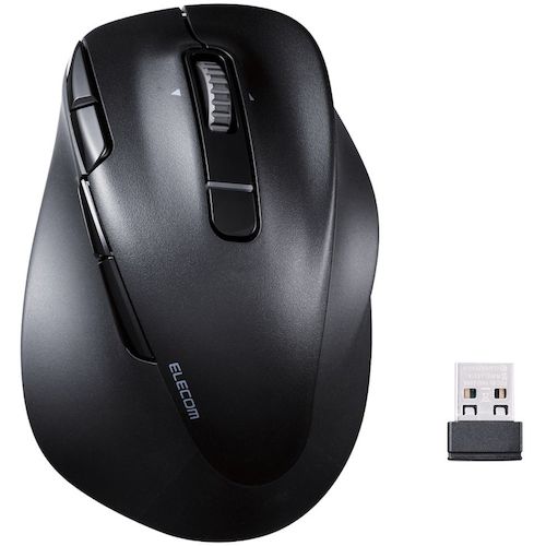 エレコム（ELECOM） マウス 右手用 Ｓサイズ Ｂｌｕｅｔｏｏｔｈ 無線 ８ボタン 抗菌 充電式 ブラック 【品番：M-XGS50MBSKBK】
