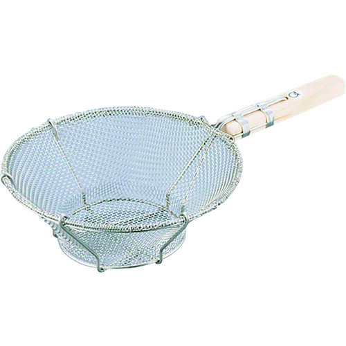 遠藤商事（TKG）　ＳＡ本職用木柄アミ式油こし（７メッシュ）　【品番：AAB09】