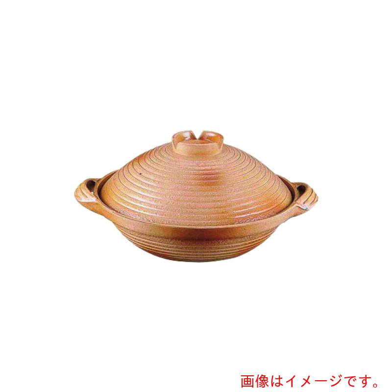 遠藤商事（TKG） 軽銀 電磁用手造り土鍋 楽鍋（新幸楽） ２４ｃｍ 【品番：QDN1124】