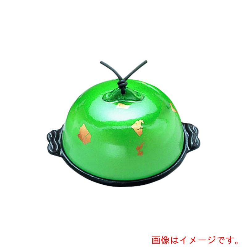 遠藤商事（TKG） 軽銀高瀬陶板鍋 金彩・緑 大 １６．５ｃｍ 【品番：QTU351】