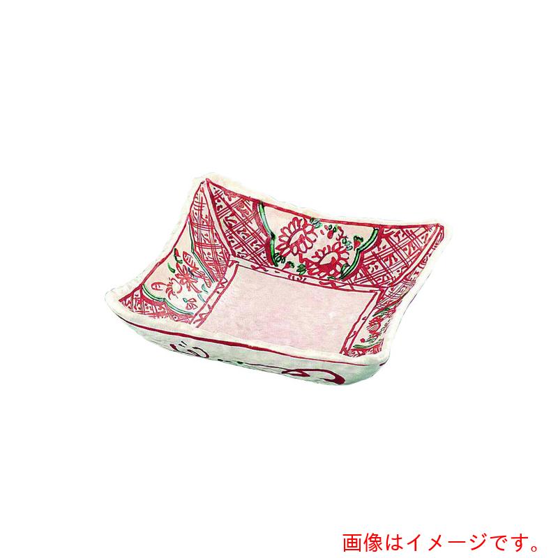 遠藤商事（TKG）　エムズジャパン　志野柚赤絵万暦四角大皿　深　Ｂ０３－３１　【品番：ROO3401】