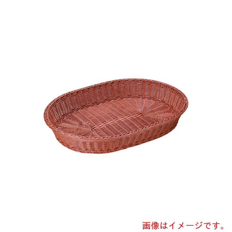 遠藤商事（TKG）　萬洋　樹脂バスケット　小判　６０ｃｍ　ナチュラル（茶）　【品番：WBS1805】