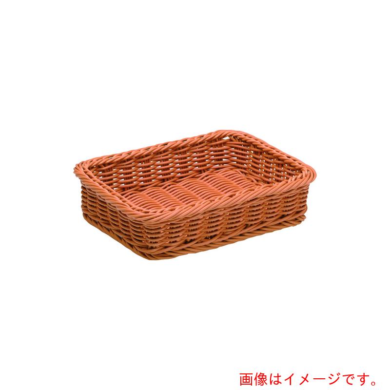 遠藤商事（TKG）　萬洋　樹脂製太渕ディスプレイかご　茶　中　９１－０２４Ａ　【品番：WKG3403】