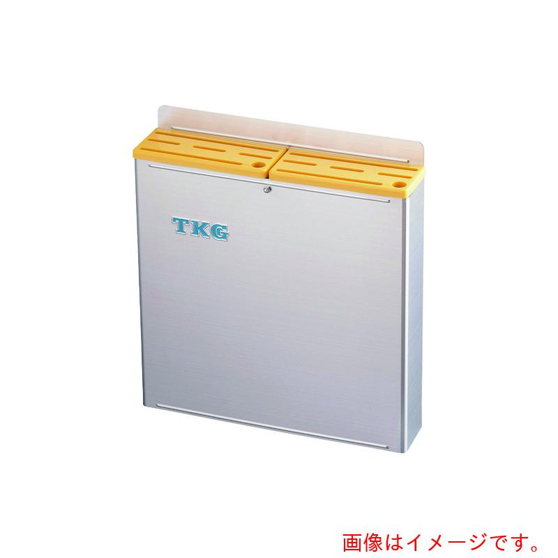 遠藤商事（TKG）　１８－８プラ板付カラーナイフラック　大　Ｂタイプ　黄　【品番：AHU703】