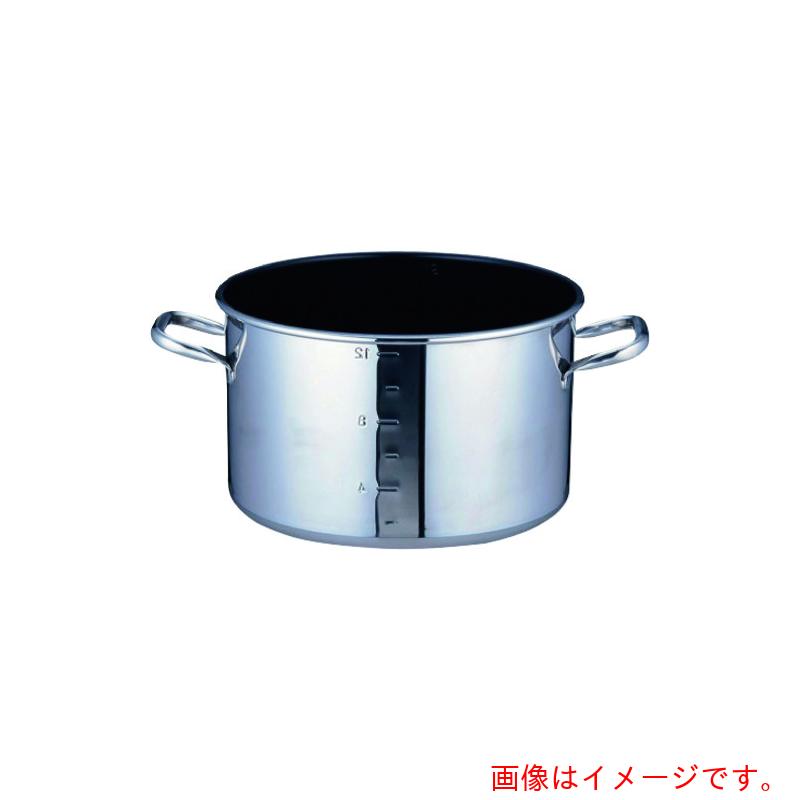遠藤商事（TKG） ＳＡパワー・デンジ アルファ 半寸胴鍋 ４２ｃｍ（蓋無）目盛付 【品番：AHV9308】