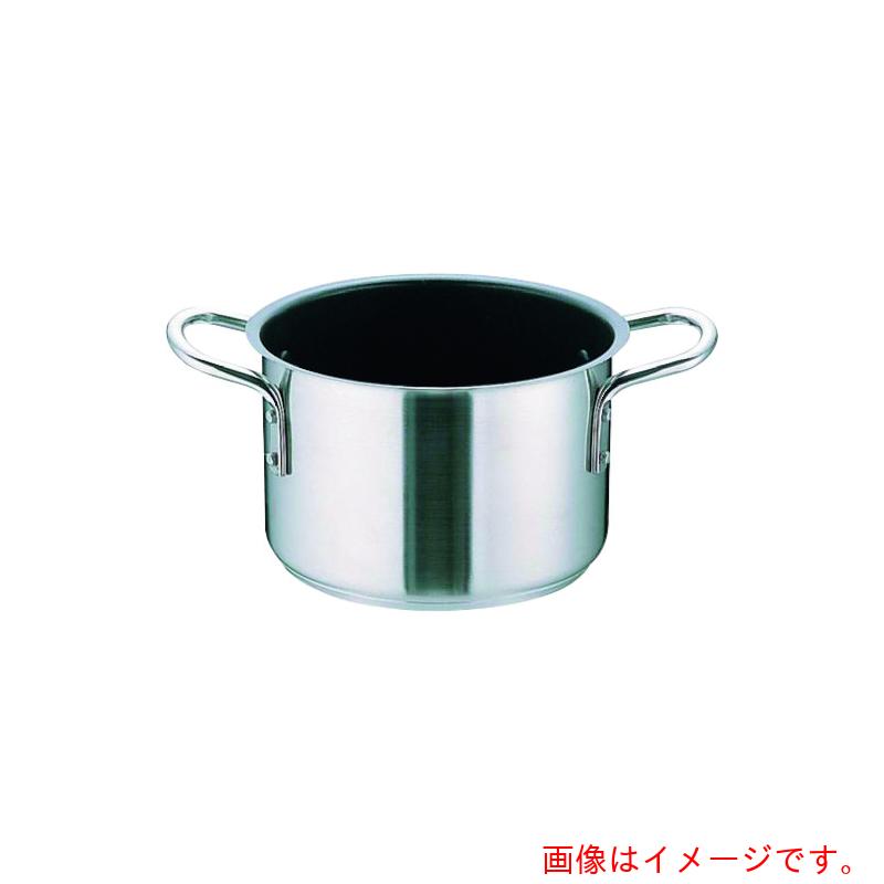 遠藤商事（TKG） ムラノ 感応作用 テフロン選りわける 半寸胴鍋（蓋無）２８ｃｍ 【品番：AHVA404】