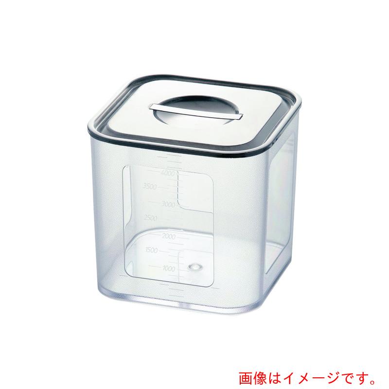 遠藤商事（TKG）　ＹＵＫＩＷＡ　ポリカーボネイト　深型角キッチンポット　１８ｃｍ　【品番：AKK09018】