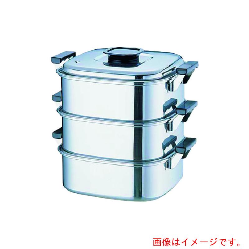 遠藤商事（TKG）　ＰＥ　１８&minus;０角型蒸器　２９ｃｍ　２段　【品番：AMS69292】｜住設プロ　店