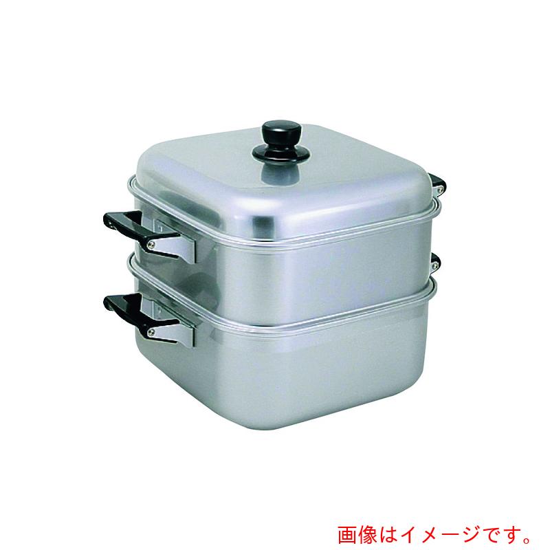 遠藤商事（TKG） ＡＫＡＯ（アカオ） アルマイト角型蒸器 ３３ｃｍ 一重 【品番：AMS71331】