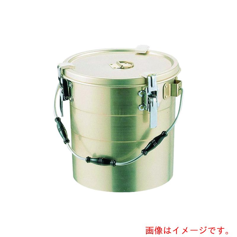 遠藤商事（TKG） オオイ金属元素 アルマイト 丸型二重ゼムクリップ付食缶 ２４０ （１４ｌ） 【品番：ASY15240】