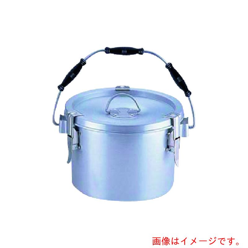 遠藤商事（TKG） オオイ金属元素 しろがね色アルマイト丸型二重ゼムクリップ付食缶 ２３８ （８ｌ） 中蓋付 【品番：ASYA103】