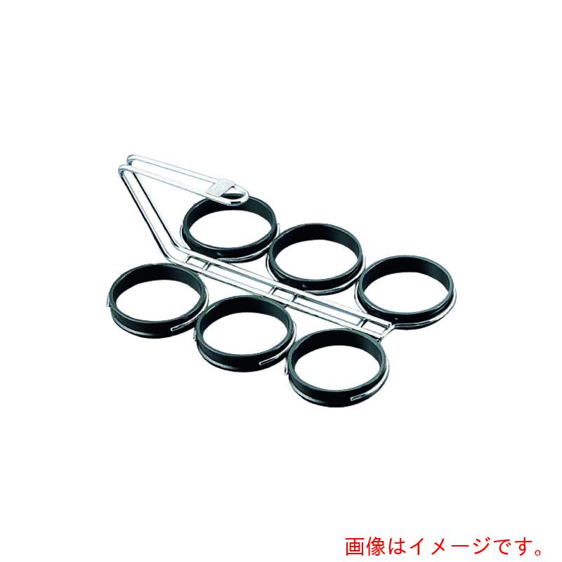 遠藤商事（TKG）　まんまる目玉焼リング　６個焼用　（テフロン加工）小　【品番：BET05003】