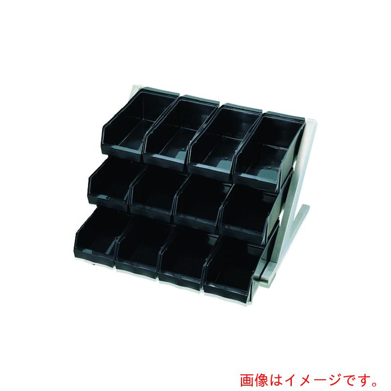 遠藤商事（TKG）　ＳＡ１８－８デラックス　オーガナイザー　３段４列（１２ヶ入）　ブラック　【品番：EOC182】