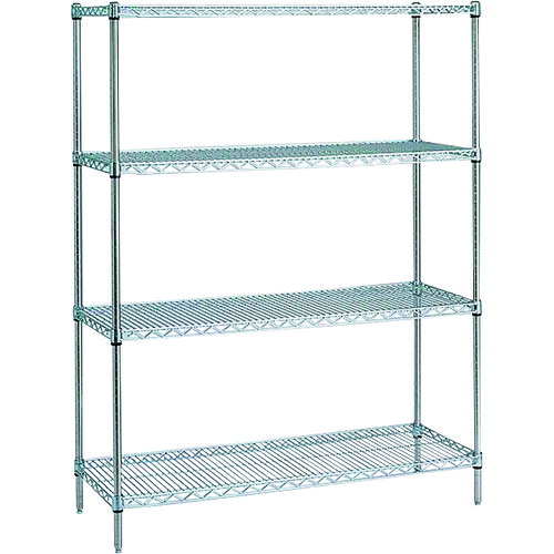 【別途送料あり】エレクター　ERECTA　エレクターシェルフ　スーパーシリーズ　間口９１０ｘ奥行６１３ｘ高さ１８９２ｍｍ　Ｐポール　４段　【品番：LS910P1900-4】｜住設プロ　店