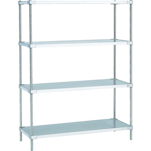 【別途貨物輸送あり】エレクター ERECTA 百貨店続きもの・３０４ソリッドシェルフ 間口１５１９粍×奥ふかさ６１４粍×高さ１５８７粍（ＰＳ） ＤＢ付 ４段 【品番：LSS1520SPS1590W4】