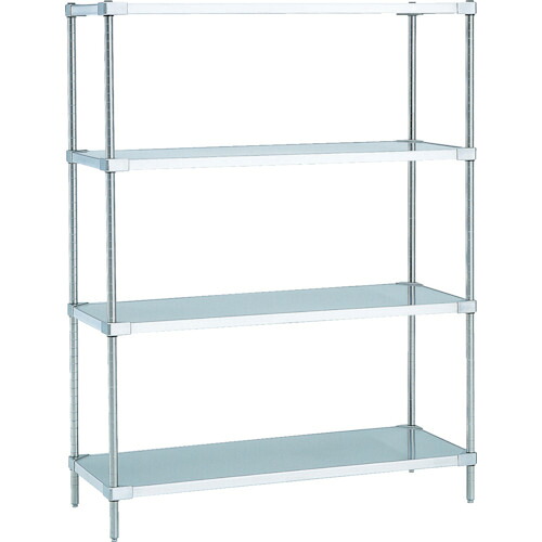 【別途送料あり】エレクター　ERECTA　スーパーシリーズ・３０４ソリッドシェルフ　間口１８２２ｍｍ&times;奥行６１４ｍｍ&times;高さ２１９７ｍｍ（ＰＳ）　ＤＢ付　４段　【品番：LSS1820SPS2200W4】｜住設プロ　店