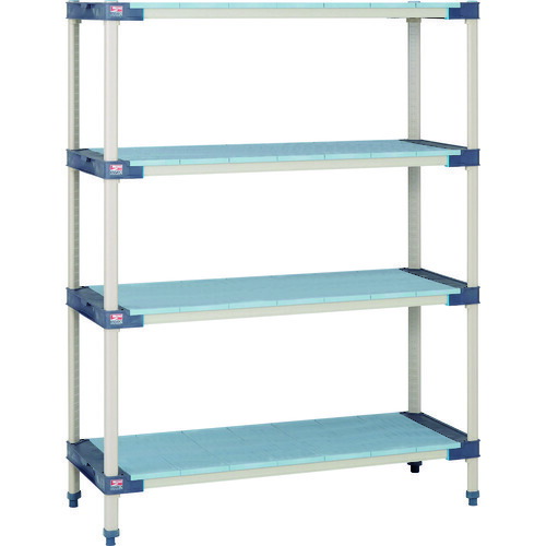 【別途送料あり】エレクター ERECTA メトロマックス4 フラットマット+抗菌樹脂製ポール 間口1520mm×奥行620mm×高さ2191mm 5段 【品番:MAX4-2460F-MX86P-5】