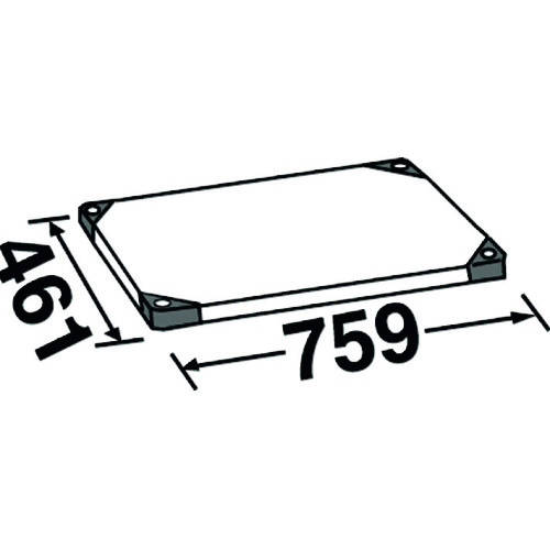 【別途送料あり】エレクター　ERECTA　４３０ソリッドエレクターシェルフＭＳＳ７６０Ｗ７５９ｘＤ４６１ｍｍ　【品番：MSS760】