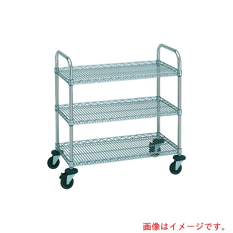 【別途送料あり】エレクター　ERECTA　サイドアップエレクターカート　万能カート　間口７５８ｍｍ×奥行６１３ｍｍ×高さ９６３ｍｍ　３段　【品番：NBKDU-S】