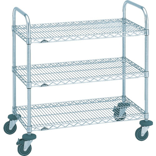 【別途送料あり】エレクター　ERECTA　万能カート　間口１０６２ｍｍ×奥行６１３ｍｍ×高さ９６３ｍｍ　３段　【品番：NBKF-S】