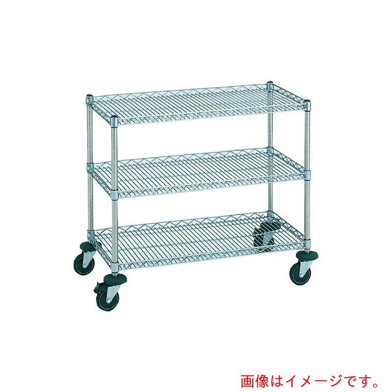 【別途送料あり】エレクター　ERECTA　サイドアップエレクターカート　ミニカート　間口６０５ｍｍ×奥行４６０ｍｍ×高さ９２３ｍｍ　３段　【品番：NMCAU】