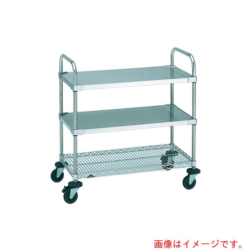 【別途送料あり】エレクター ERECTA ステンレスエレクターカート UTTカート2型〈ABSテーパー〉間口759mm×奥行461mm×高さ1072mm 3段 【品番:NSUTT1-2】|住設プロ 店