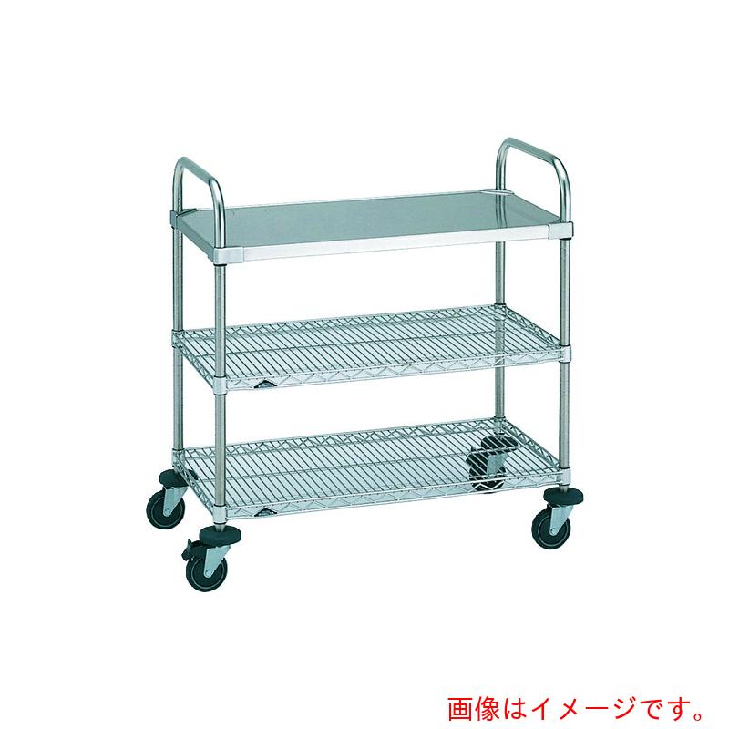 【別途送料あり】エレクター ERECTA ステンレスエレクターカート UTTカート1型〈ABSテーパー〉間口911mm×奥行461mm×高さ1072mm 3段 【品番:NSUTT2】