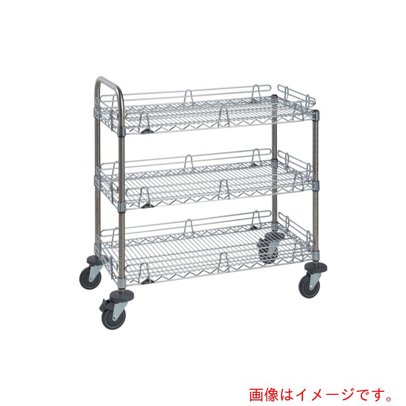 【別途貨物輸送あり】エレクター ERECTA 百貨店続きもの 落っこちる押しとどめる手押し車 Ｉ型 ステンレスワイヤーシェルフ Ｗ７５８ｍｍｘＤ４６０ｍｍｘＨ９６０粍 【品番：RC1SMS760A】