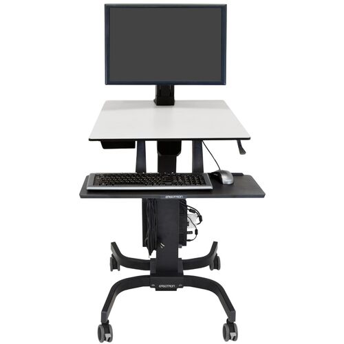【別途貨物輸送あり】ergotron エルゴトロンジャパン ＷｏｒｋＦｉｔ－Ｃ 中型見せびらかすＨＤ 昇降式ワークステーション 黒いこと ３０in（１４．７ｋｇ）まで ＶＥＳＡ標準尺度相応う 【品番：24-216-085】
