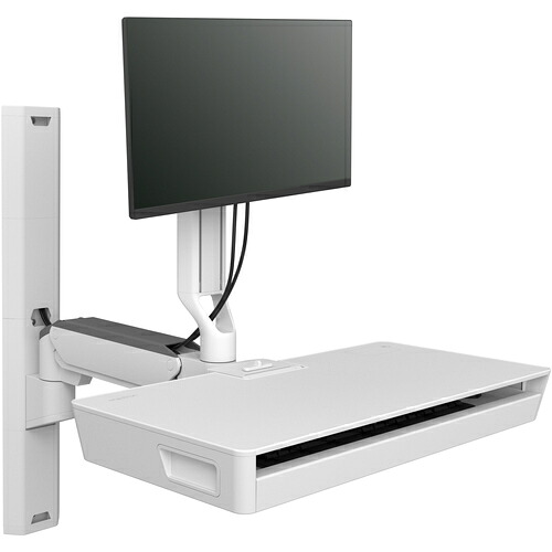 【別途送料あり】ergotron エルゴトロンジャパン CareFit コンボシステム 作業面付き ホワイト 27インチ(3.6~10.7kg)まで VESA規格対応 【品番:45-619-251】