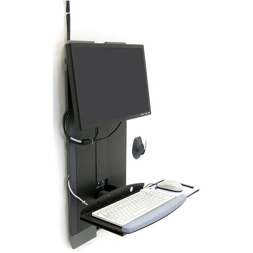ergotron エルゴトロンジャパン ＳｔｙｌｅＶｉｅｗ 縦型昇降機 パウダーコンパクト印字機 黒いこと ２４in（２．３～１３．６ｋｇ）まで ＶＥＳＡ判定基準相応う 【品番：60-593-195】