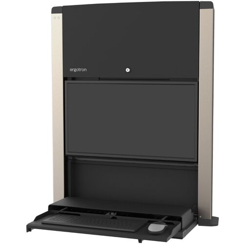 【別途貨物輸送あり】ergotron エルゴトロンジャパン ＣａｒｅＦｉｔ 昇降式エンクロージャー 黒いこと ２７in（１０．７ｋｇ）まで ＶＥＳＡ判定基準相応う 【品番：61-367-060】