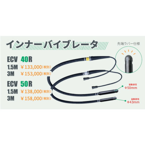 エクセン（EXEN）　コードレス高周波バイブレータＥＣＶシリーズ　バイブレータ部　【品番：ECV40R-3M】