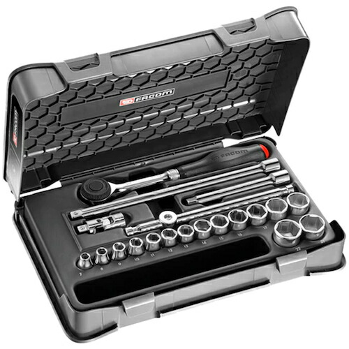 FACOM　ソケットセット　Ｊ．３６０－３Ｐ６　３／８　高速アクションツイストハンドルラチェット　２０Ｐｃ　【品番：J.360-3P6】