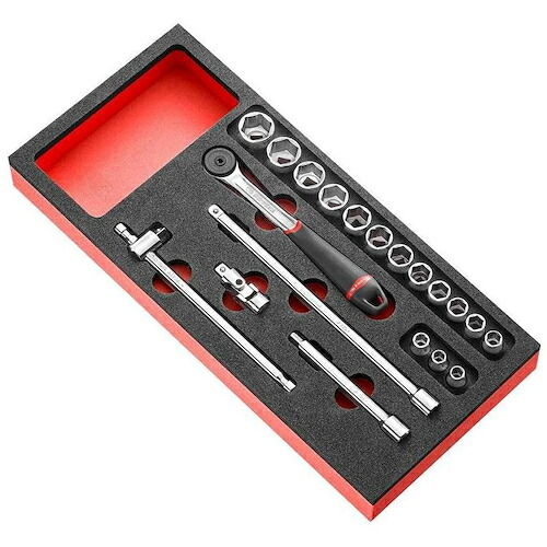 FACOM　ラチェット＋ソケットセット　ＭＯＤＭ．Ｊ１６１&minus;３６　３／８　パームコントロール　２０Ｐｃ　【品番：MODM.J161-36】｜住設プロ　店
