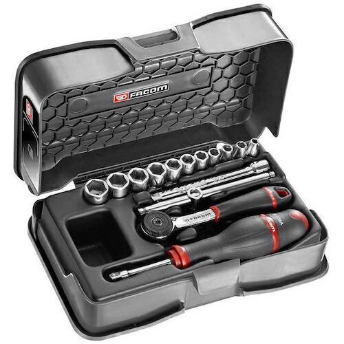 FACOM ラチェットセット Ｒ．１６１－１Ｐ６Ｕ １／４in運転１５Ｐｃ 高性能密閉型 【品番：R.161-1P6U】