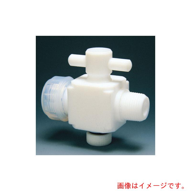 フロンケミカル　フッ素樹脂（ＰＴＦＥ）二方バルブ装置用　１０φ　Ｒ１／４　【品番：NR0023-003】