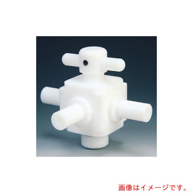 フロンケミカル　フッ素樹脂（ＰＴＦＥ）三方バルブ枝タイプ　１２φ　【品番：NR0029-004】