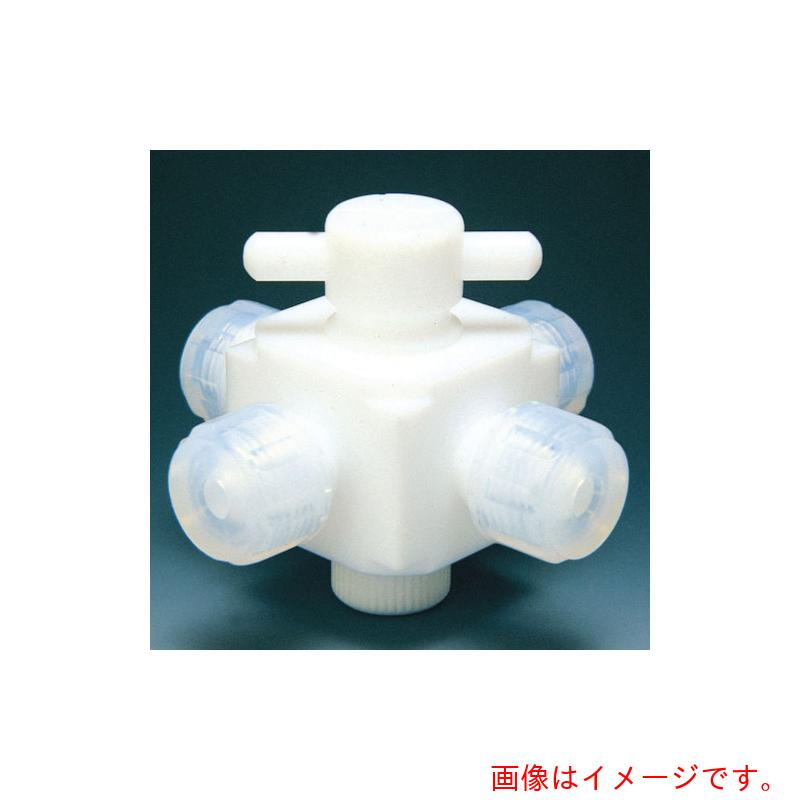 フロンケミカル　フッ素樹脂（ＰＴＦＥ）四方バルブ接続タイプ　１０φ　【品番：NR0032-003】