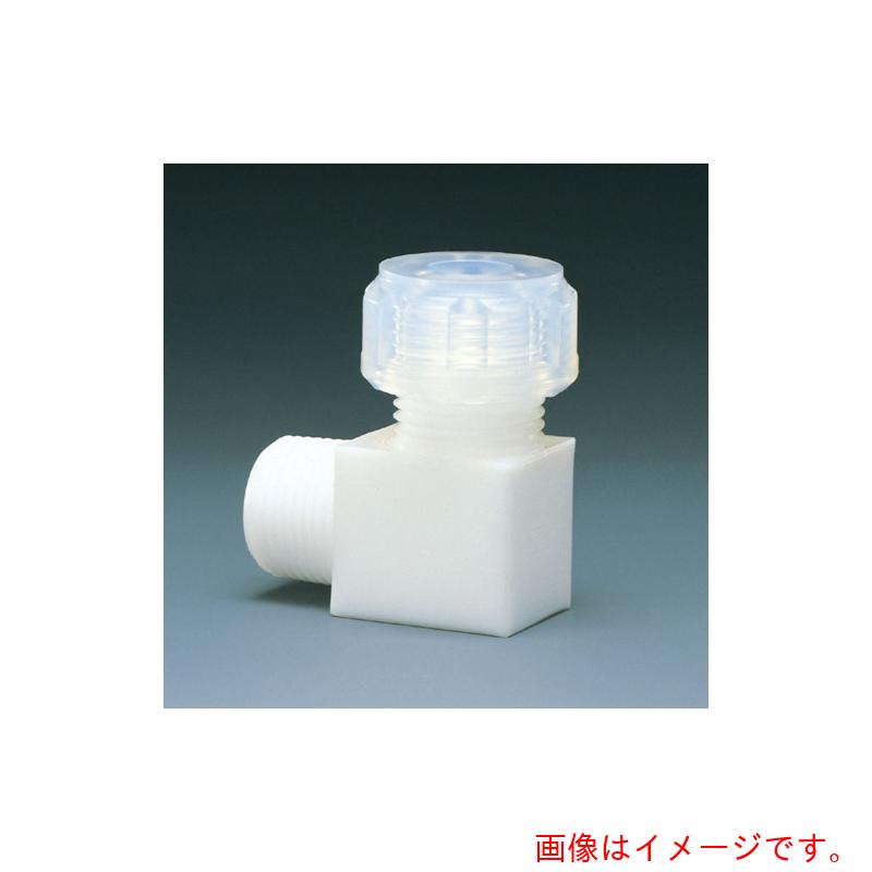 フロンケミカル フッ素脂 ハーフオスジョイントＬ型 ６φ×Ｒ１／４ 【品番：NR0063-001】
