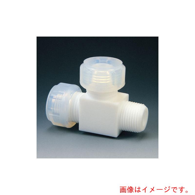 フロンケミカル　フッ素樹脂　ハーフオスジョイントＴ－２型　１２φ×Ｒ３／８　【品番：NR0065-004】