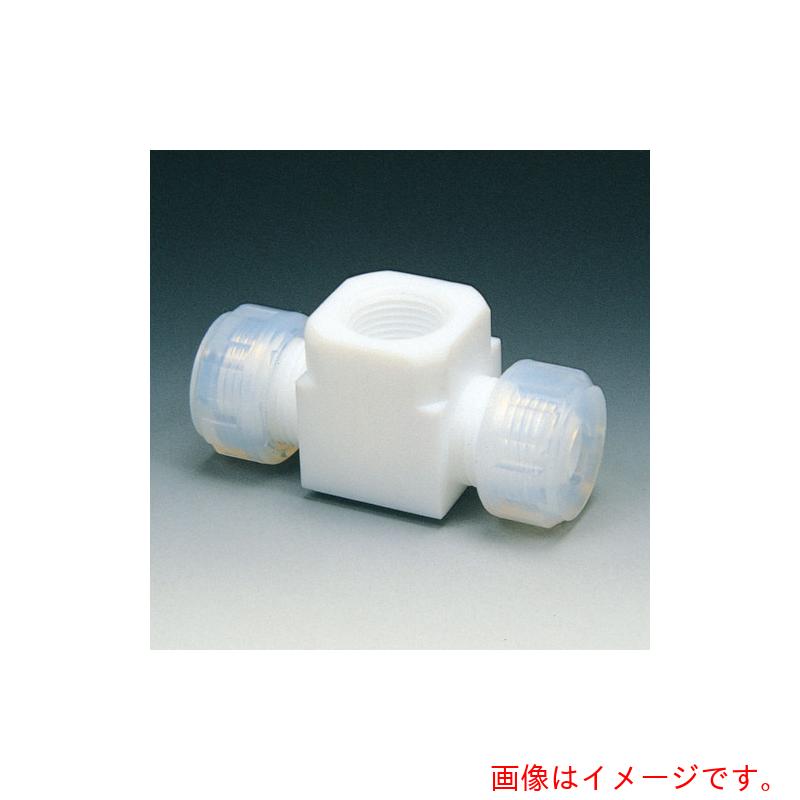 フロンケミカル フッ素脂 ハーフメスジョイントＴ－１型 ８φ×ＲＣ１／４ 【品番：NR0068-002】
