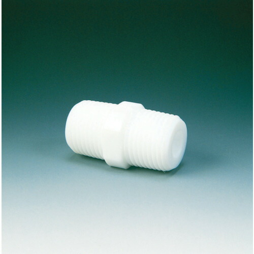 フロンケミカル　フッ素樹脂（ＰＴＦＥ）　ニップル　Ｒ３／４ＸＲ３／４　【品番：NR0089-009】