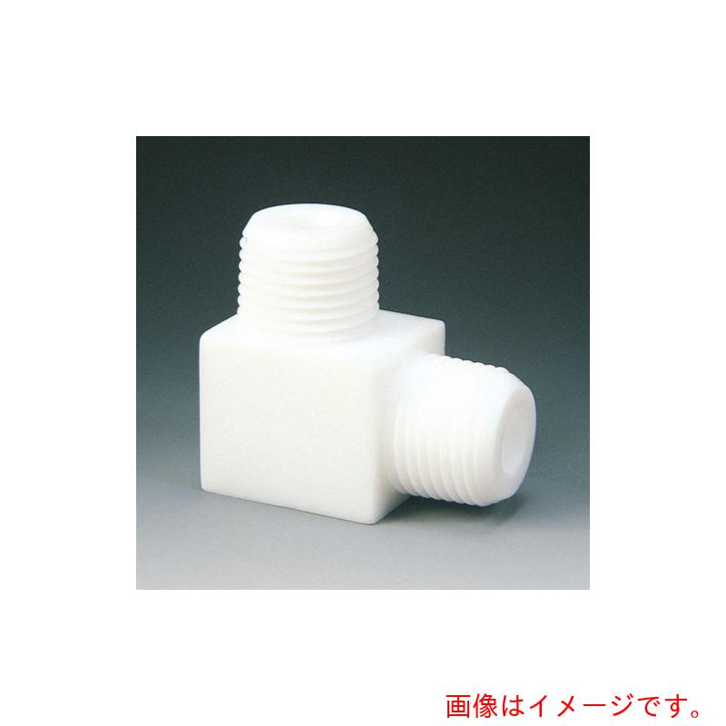フロンケミカル　フッ素樹脂（ＰＴＦＥ）　エルボーニップル　Ｒ１／２×１／４　【品番：NR0100-003】