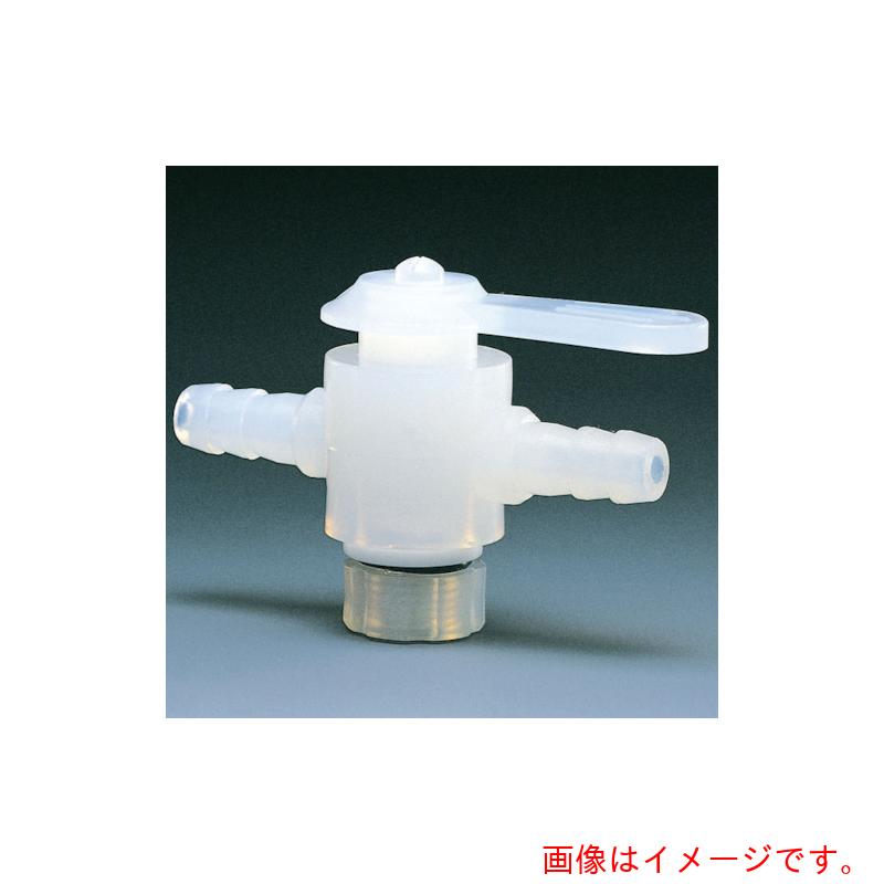 フロンケミカル　チューブ継手　フッ素樹脂（ＰＦＡ）　二方バルブホース口タイプ　１２パイ　【品番：NR1402-004】