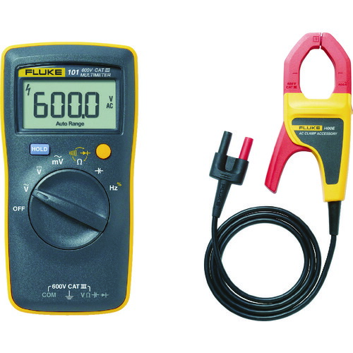 フルーク・ジャパン（FLUKE） ポケットサイズ・マルチメーター１０１ ｉ４００Ｅ電流クランプ付一揃いの道具 【品番：101/I400E】