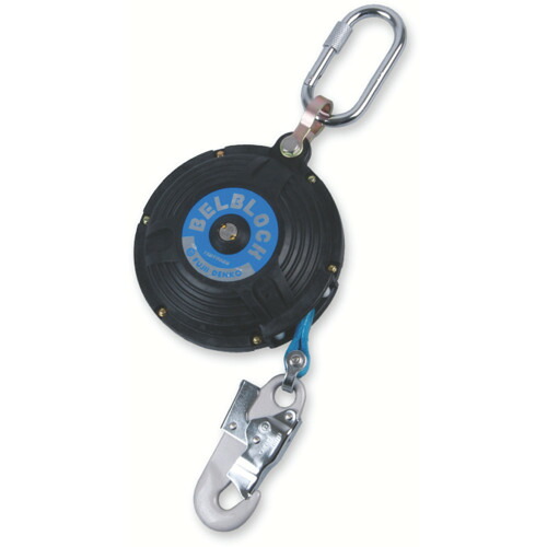 藤井電工　ＴＳＵＹＯＲＯＮ　ベルト巻取式墜落防止器具　ベルブロック　ショックアブソーバなし　ベルト幅１８ｍｍ&times;長さ５．７ｍ　ＢＢ&minus;６０&minus;ＳＮ（引寄ロープ付）　【品番：BB-60-SN-BP】｜住設プロ　店