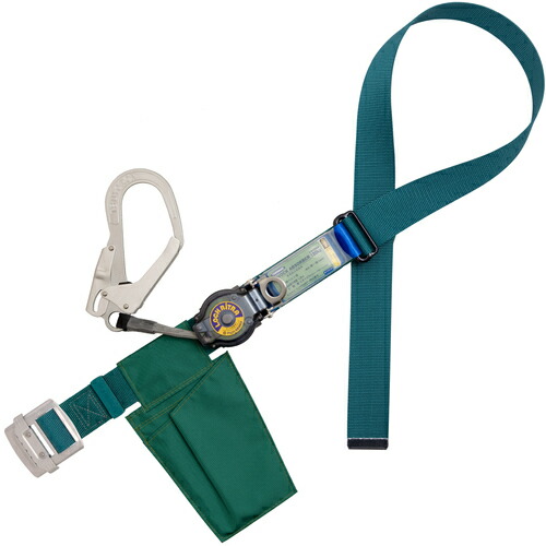 藤井電工 ＴＳＵＹＯＲＯＮ 胴三尺帯型墜ちる取り締まり用物の具（巻取手合い）鍵を掛ける規則体系付き添い人 ロックリトライト 青緑 ＬＬ大きさ 幅５０ＭＭ×長さ１６００ＭＭ １３０ＫＧ相応う型 【品番：結核症-LRL-593-BG-LL(130KG)-JAN-BX】